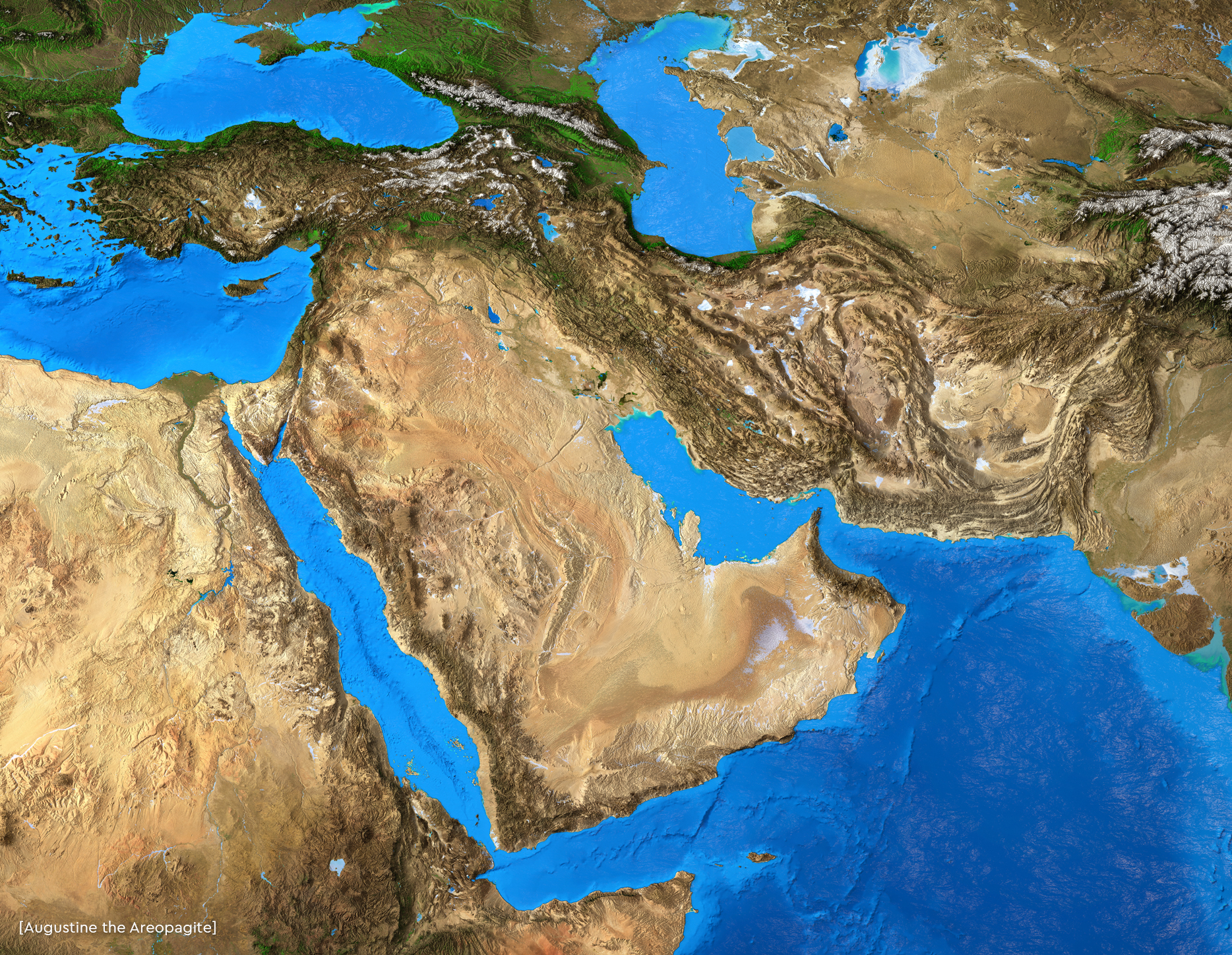 Bản đồ địa hình vùng Cận Đông 1