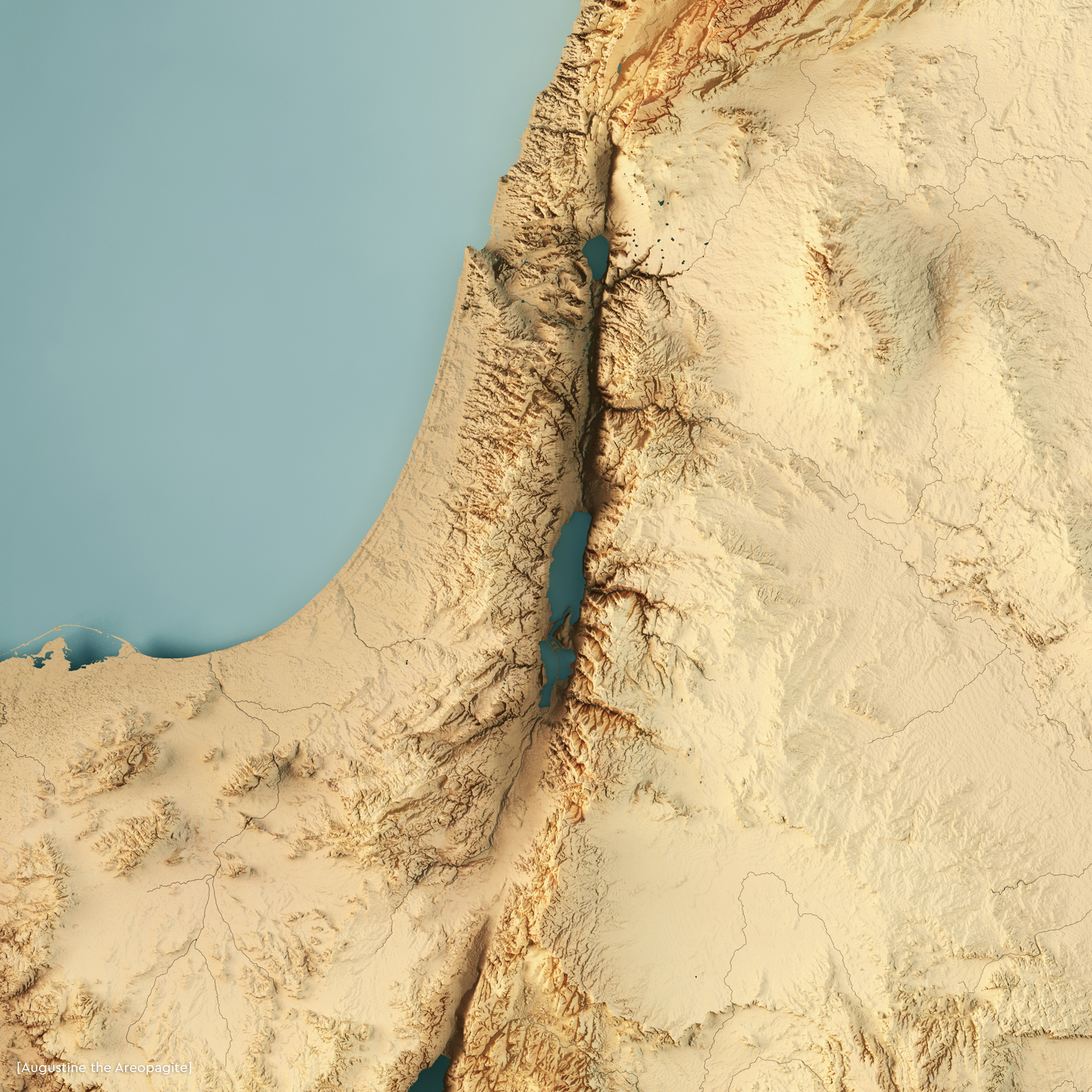 Bản đồ địa hình khu vực Ítraen 2