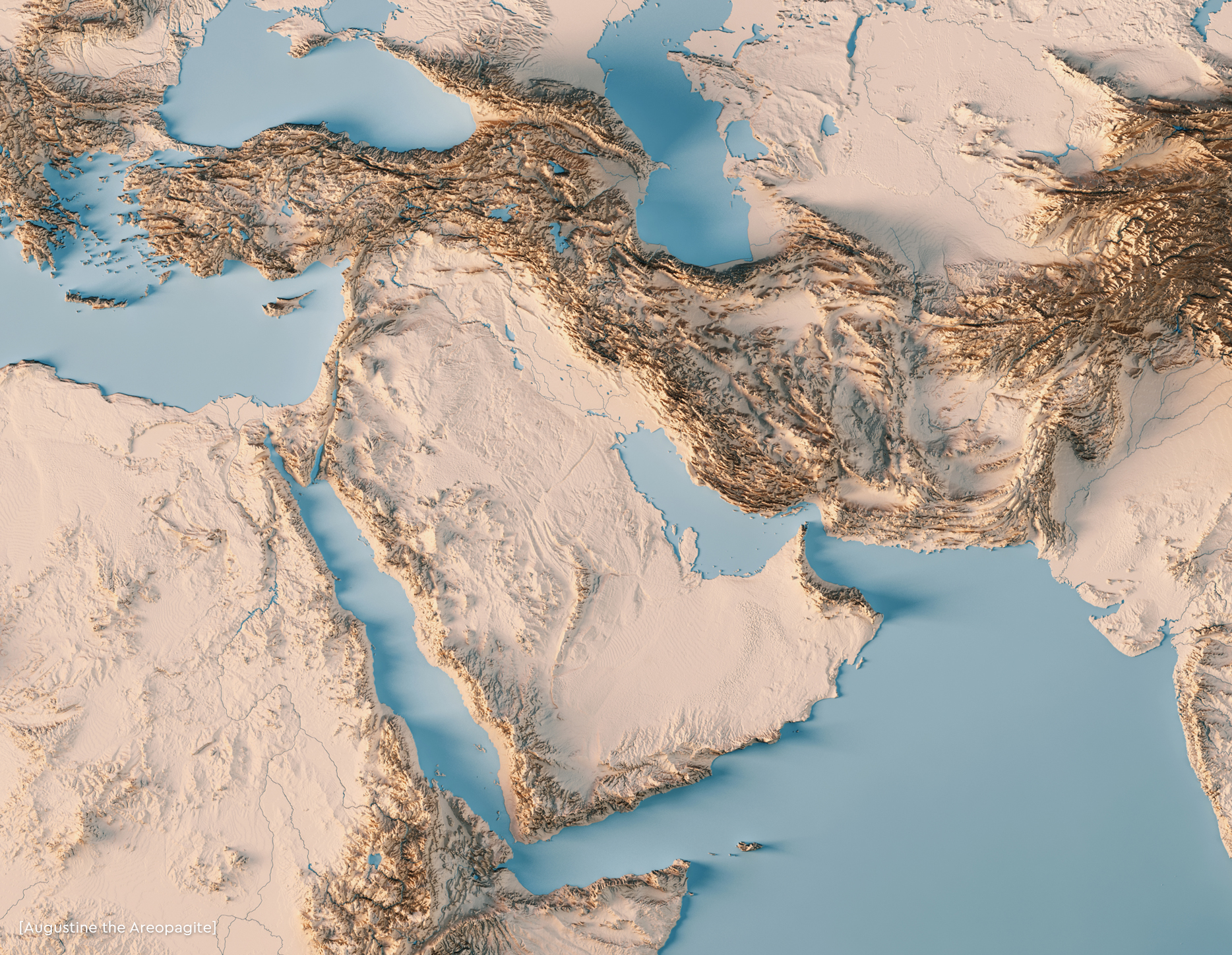 Bản đồ địa hình vùng Cận Đông 3