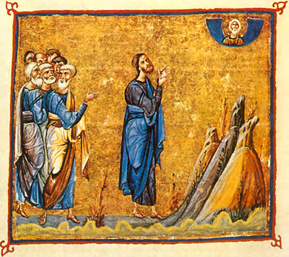 Hình vẽ thu nhỏ trên cuốn sách lấy từ Tu viện Điônixiô (Dionysius) trên Núi Athos (tập sách số 587), được vẽ ở Constantinôpôli vào khoảng năm 1059